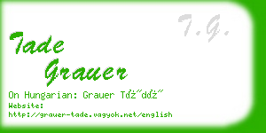 tade grauer business card
